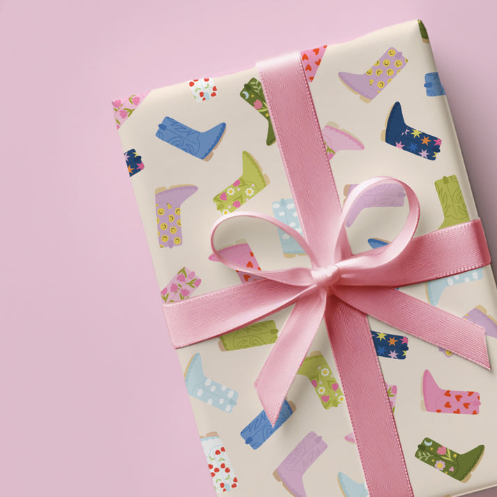 Cowboy Boots Wrapping Paper Sheets – lydia southgate