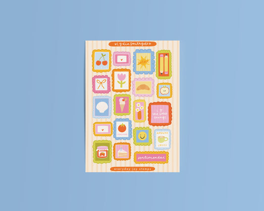 Everyday Joys Stamps Sticker Sheet