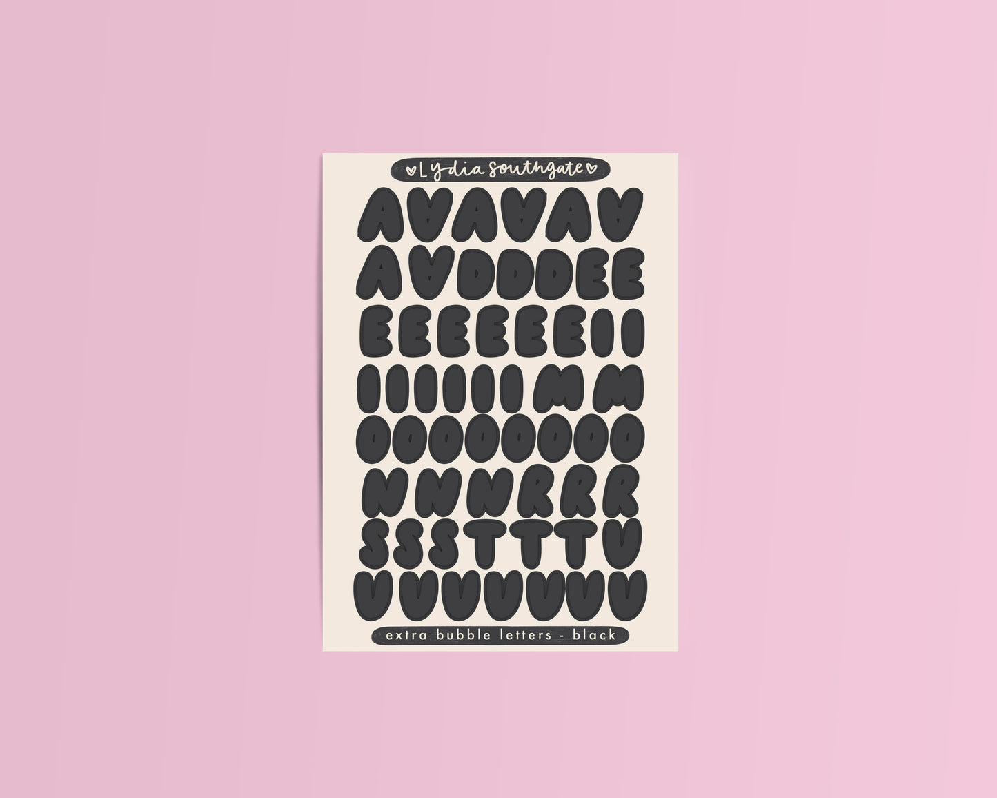 EXTRA LETTERS - Bubble Letters - 8 Colour Options