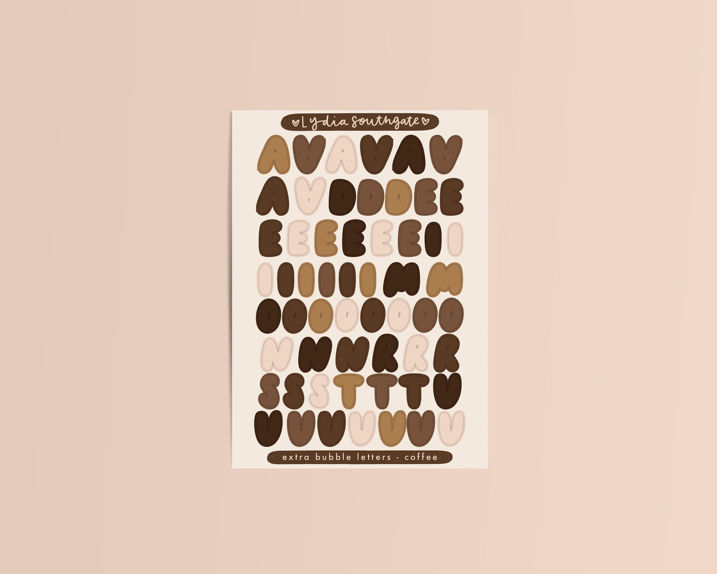EXTRA LETTERS - Bubble Letters - 8 Colour Options