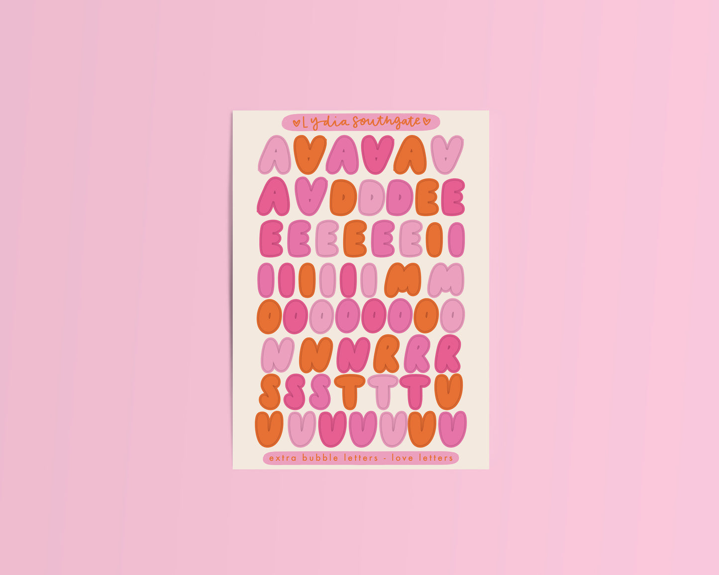 EXTRA LETTERS - Bubble Letters - 8 Colour Options
