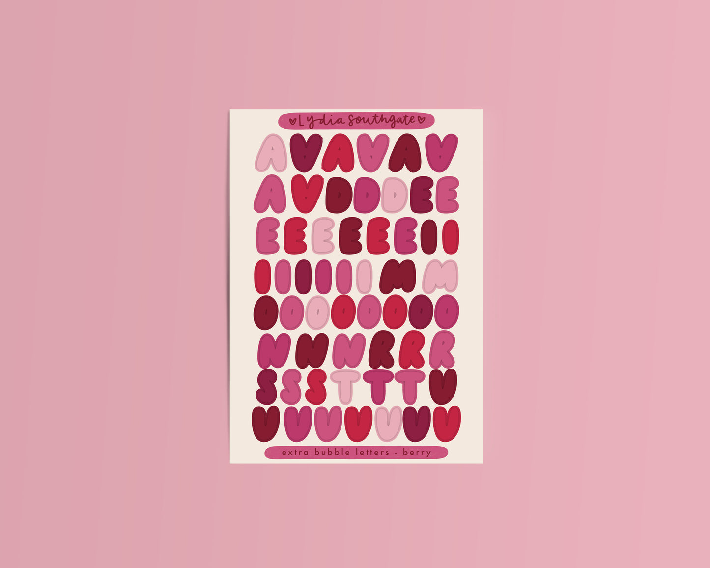 EXTRA LETTERS - Bubble Letters - 8 Colour Options