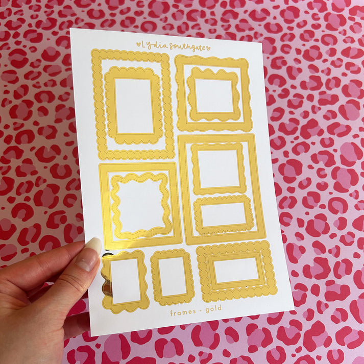 Ssce Sticker Frame Metallic Frames Sticker Sheet – lydia southgate