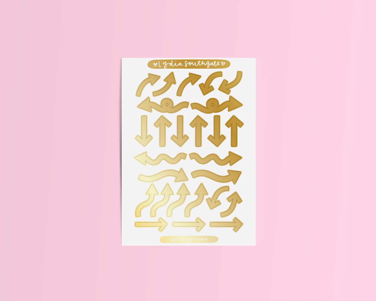 Metallic Arrows Mini Sticker Sheet