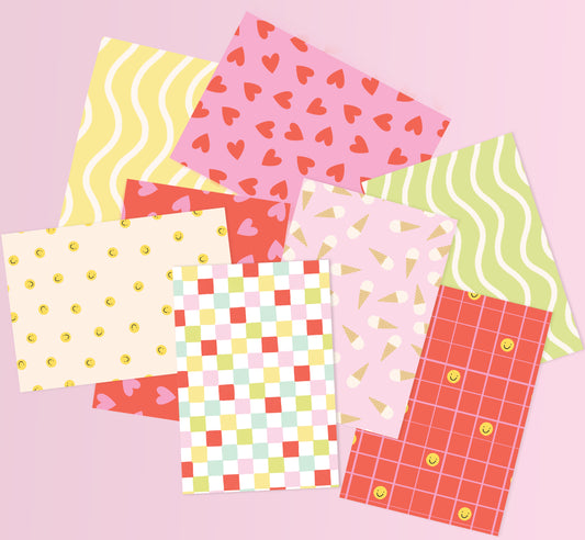 Pastel Deco Crafting Papers