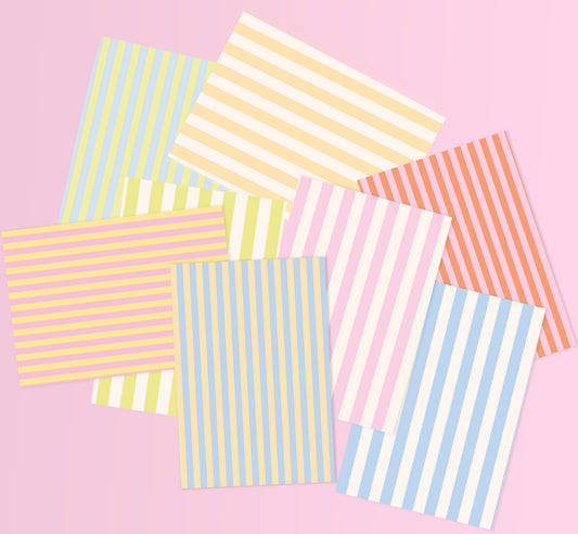 Pastel Stripe Journal/Crafting Papers