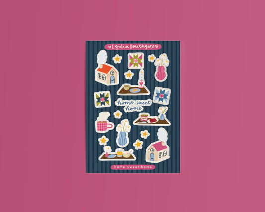 Home Sweet Home Mini Clear Vinyl Sticker Sheet
