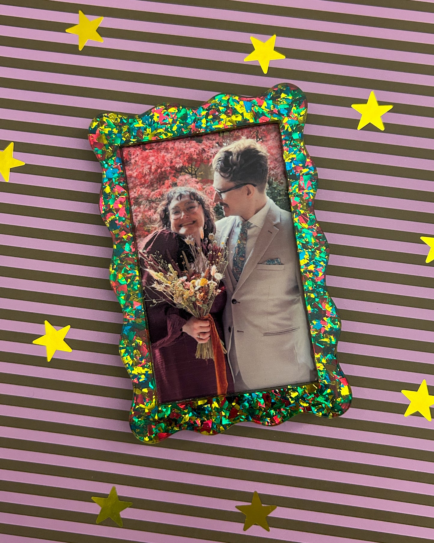 Wavy Photo Frame Magnet Decoration