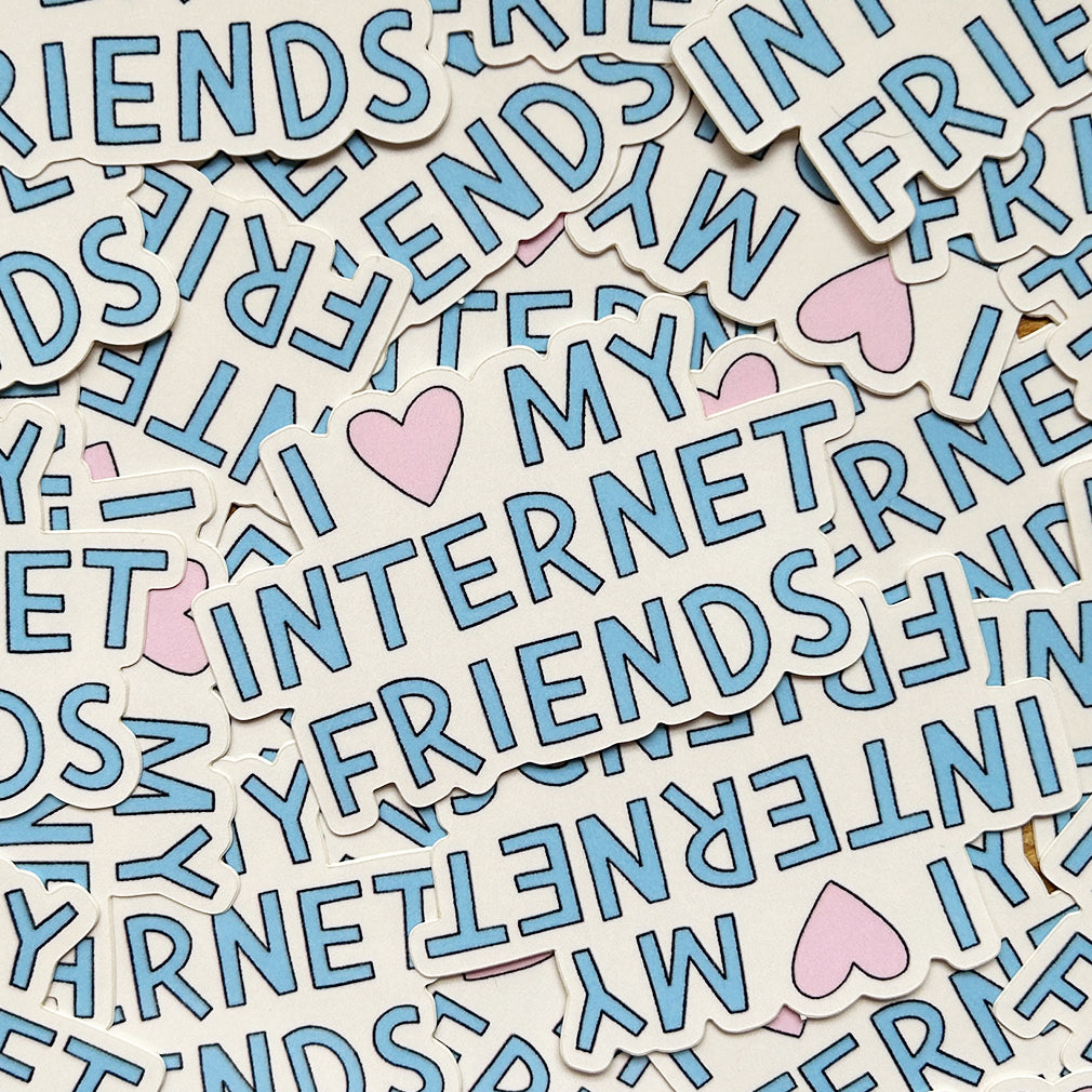 I 🩷 My Internet Friends Vinyl Sticker