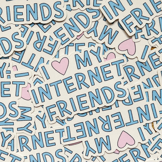 I 🩷 My Internet Friends Vinyl Sticker