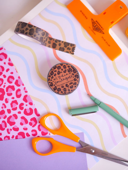 Brown Leopard Print Washi Tape