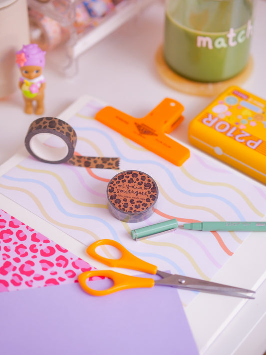 Brown Leopard Print Washi Tape