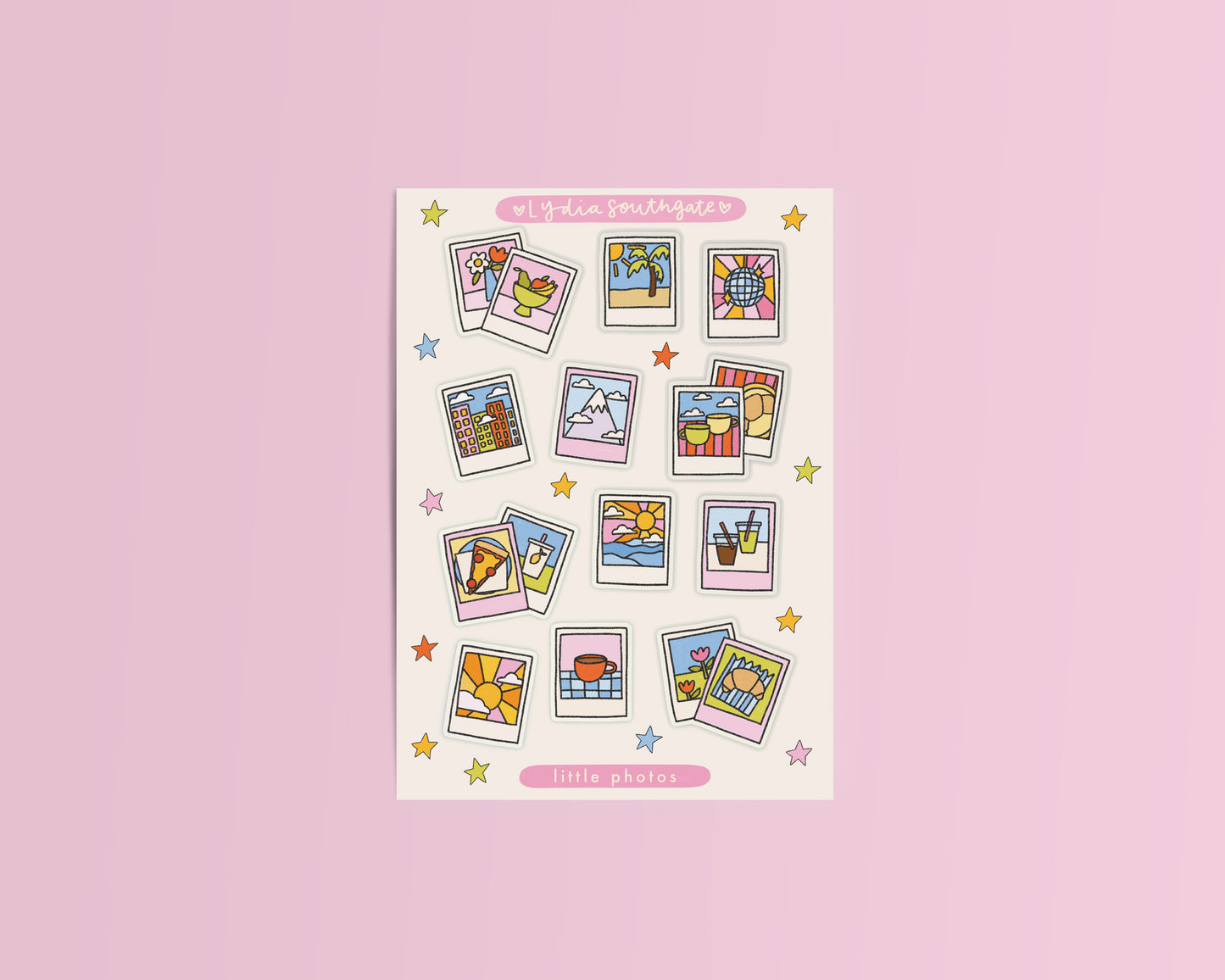 Little Photos Mini Clear Vinyl Sticker Sheet