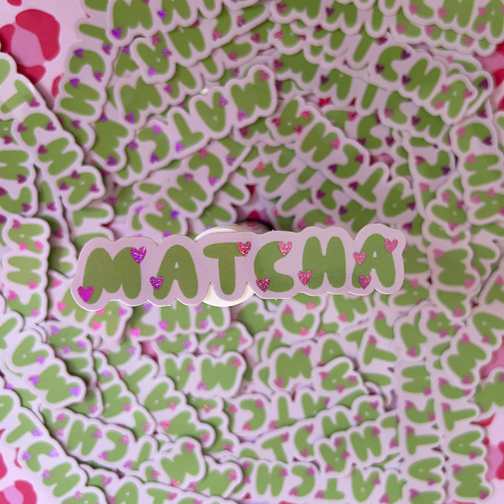 Matcha Text Matcha Text Vinyl Sticker – lydia southgate