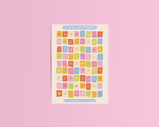 Sorbet Mini Magazine Vinyl Sticker Sheet