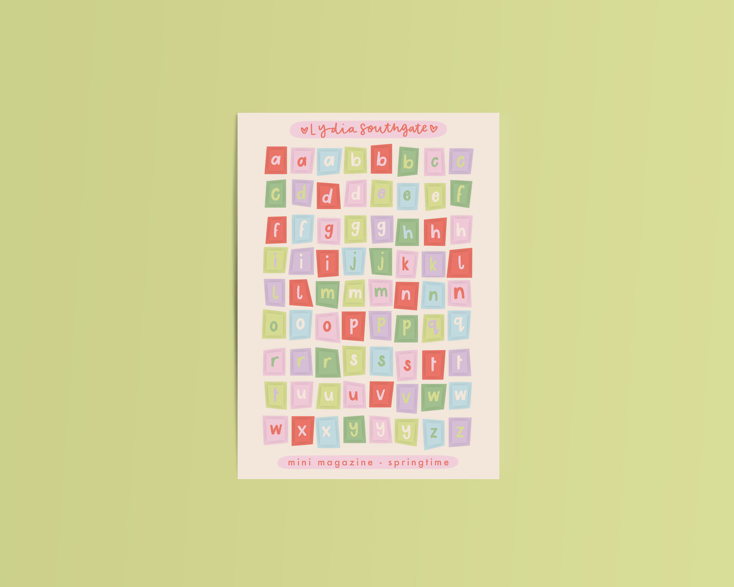 Springtime Mini Magazine Vinyl Sticker Sheet
