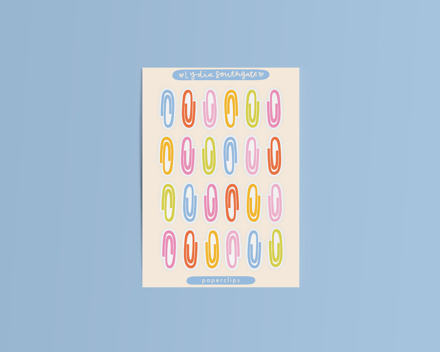 Paperclips Mini Clear Vinyl Sticker Sheet