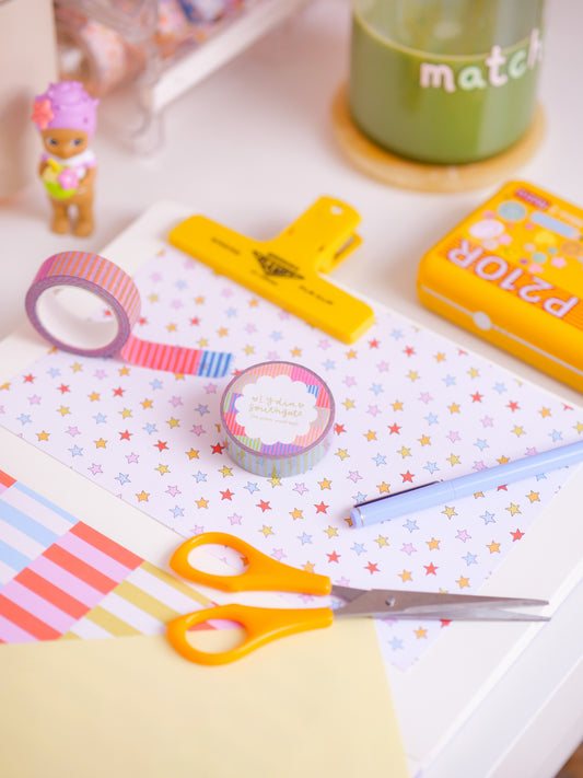 Multicoloured Stripe Washi Tape