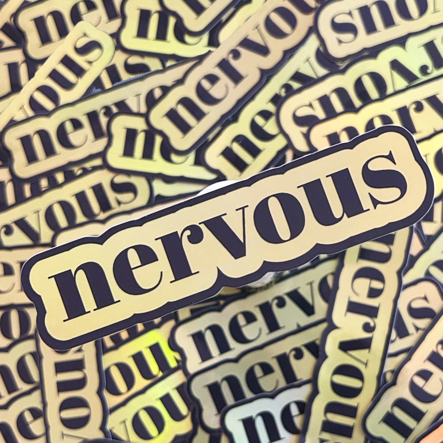 Nervous Holographic Sticker