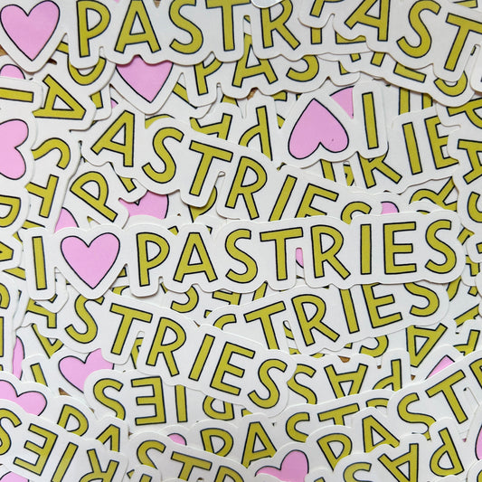 I 🩷 Pastries Vinyl Sticker