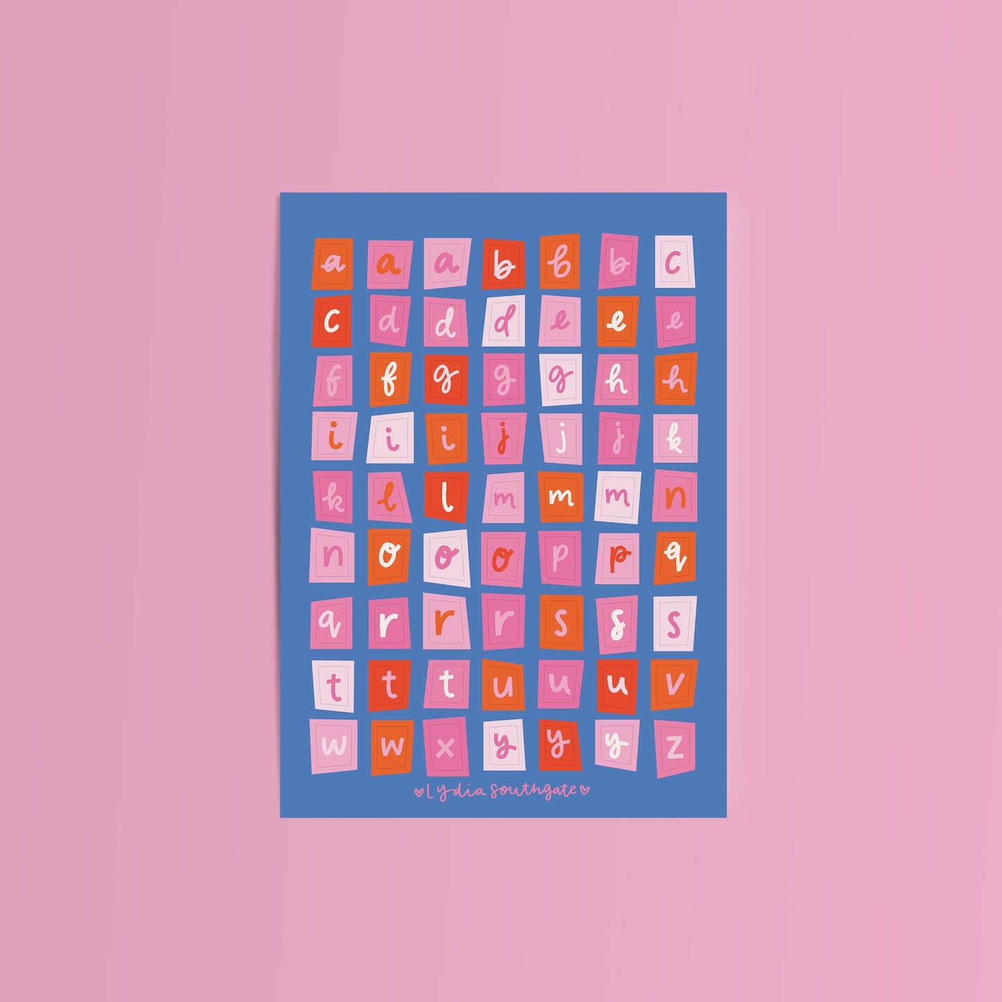 Pink Magazine Letters Sticker Sheet