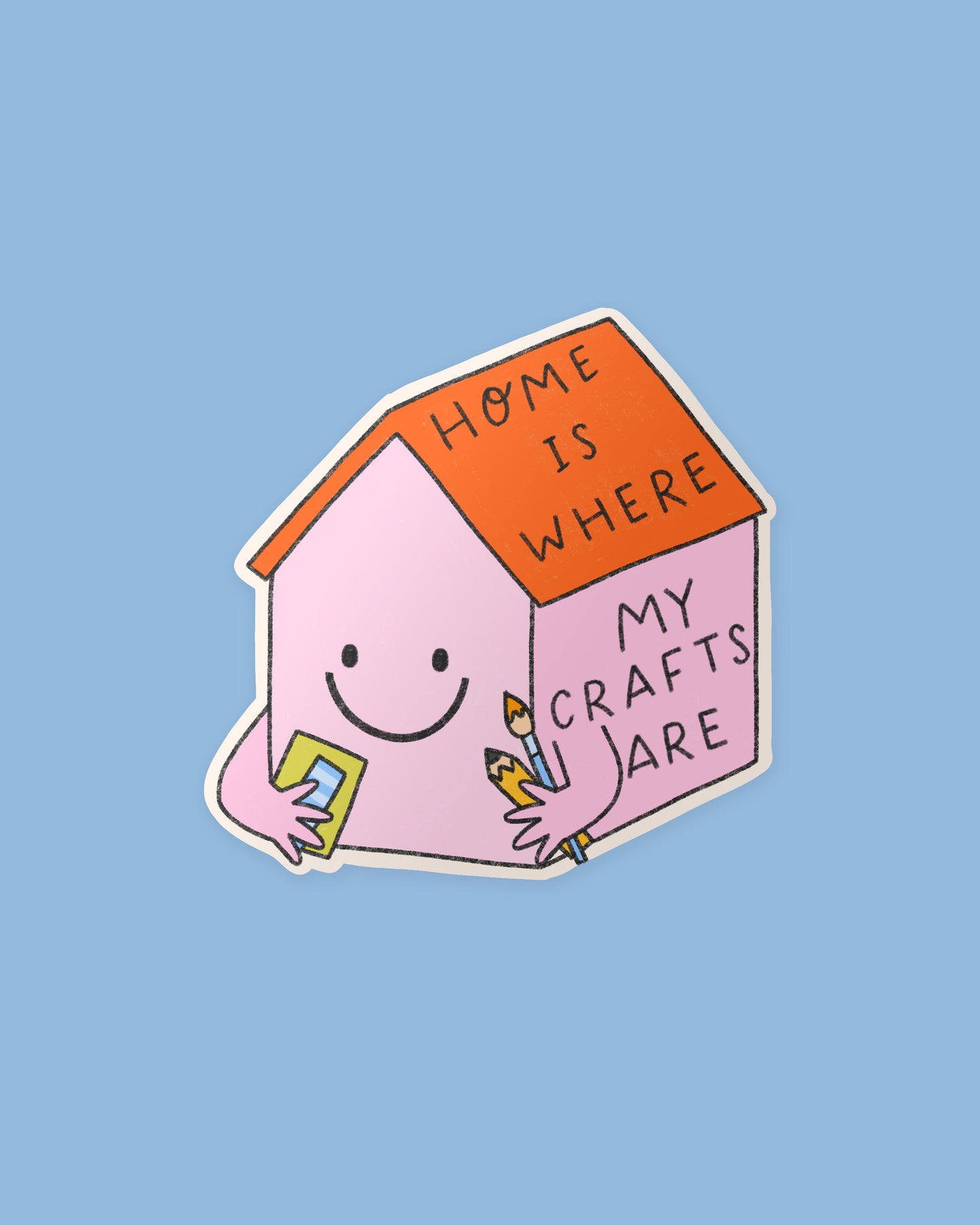 Home is Where my Crafts are Vinyl Die Cut Sticker