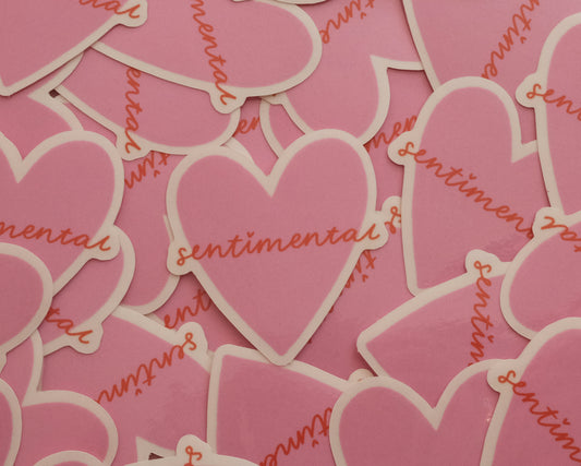 Sentimental Heart Vinyl Sticker