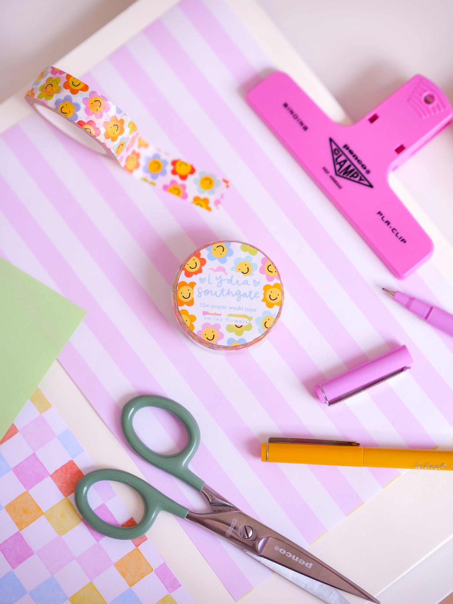 Smiley Flowers Washi Tape - NEW COLOURS
