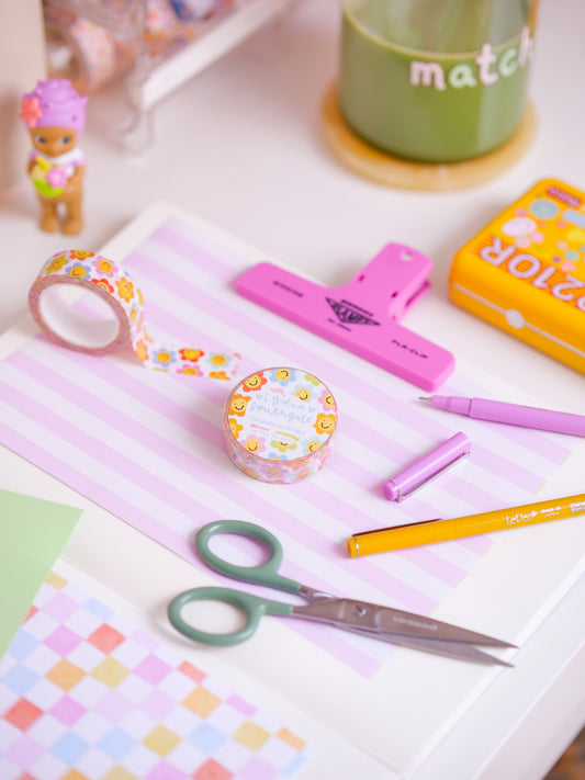 Smiley Flowers Washi Tape - NEW COLOURS