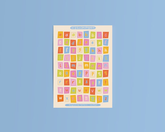 Sorbet Magazine Letters Sticker Sheet