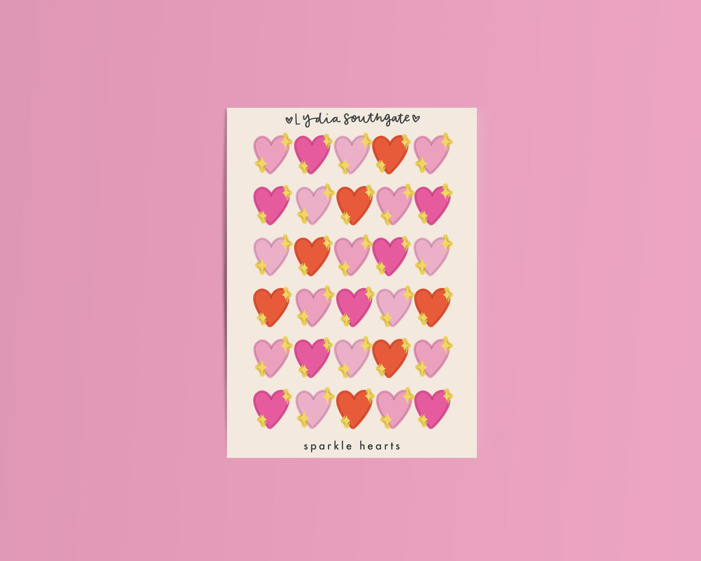 Sparkle Hearts Sticker Sheet