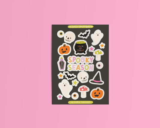 Spooky Season Clear Vinyl Sticker Sheet