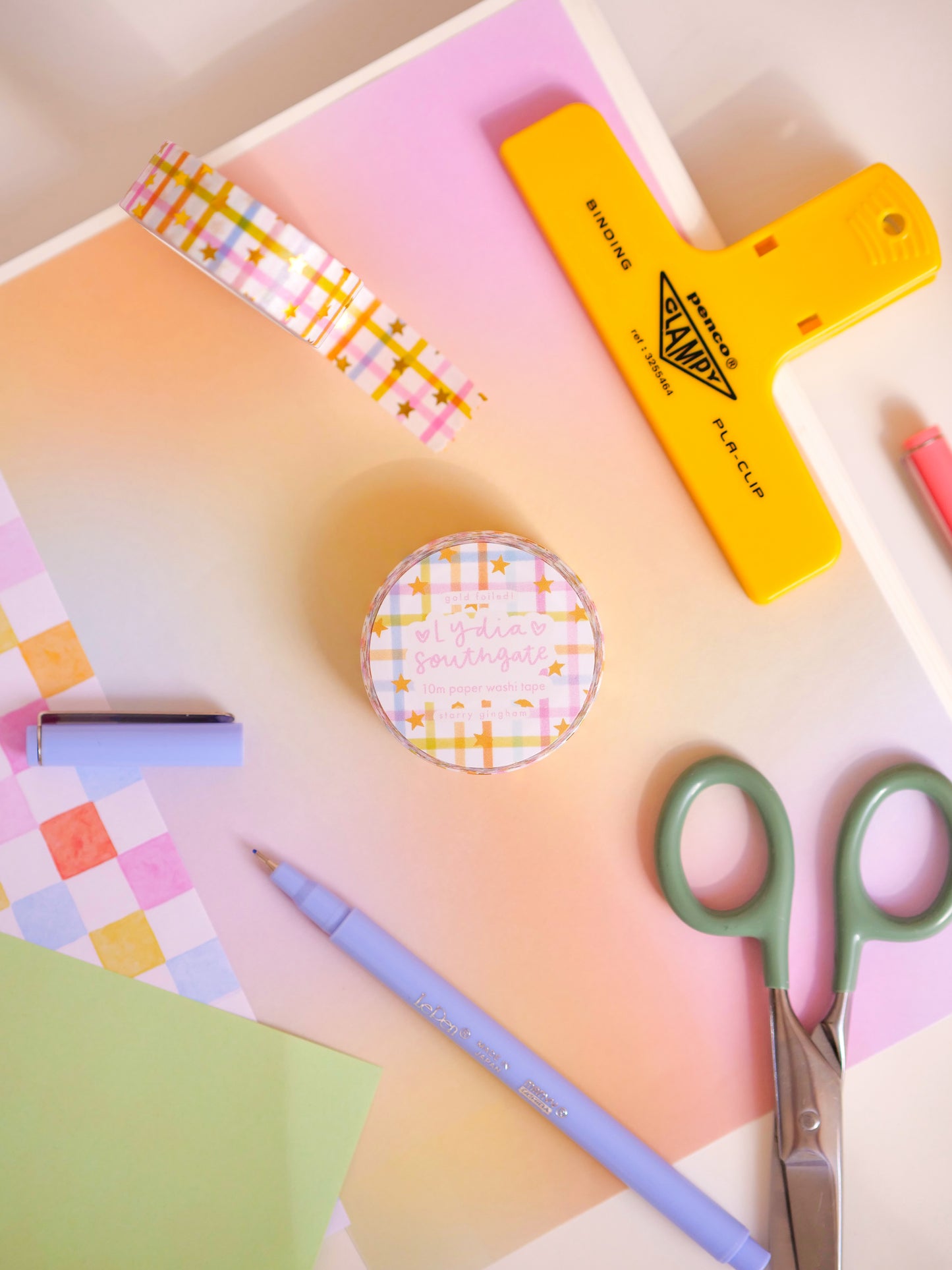 Starry Gingham Washi Tape