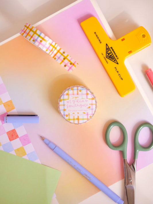 Starry Gingham Washi Tape