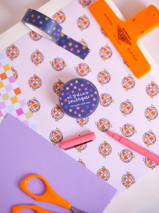 Multicoloured Stars Washi Tape