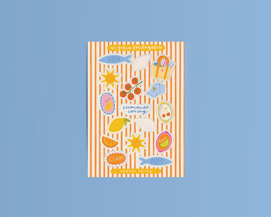 Summer Loving Mini Clear Vinyl Sticker Sheet