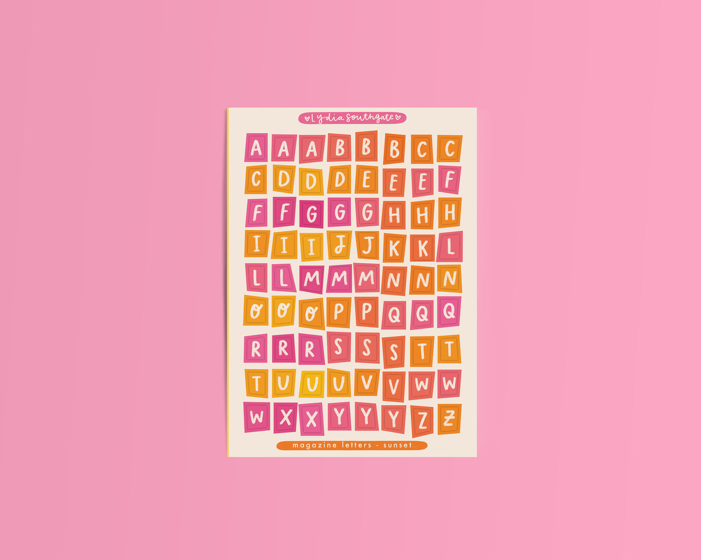 Sunset Magazine Letters Sticker Sheet