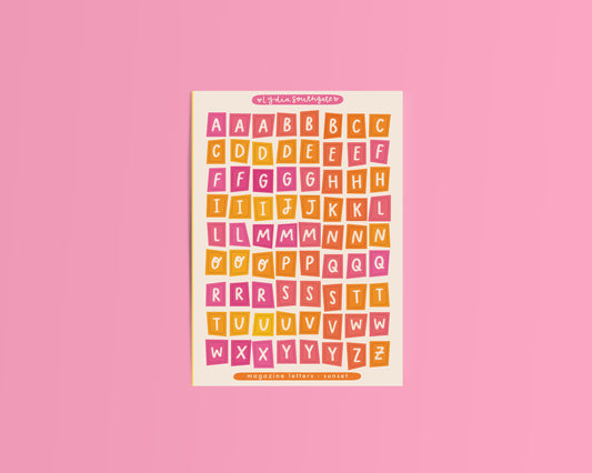 Sunset Magazine Letters Sticker Sheet