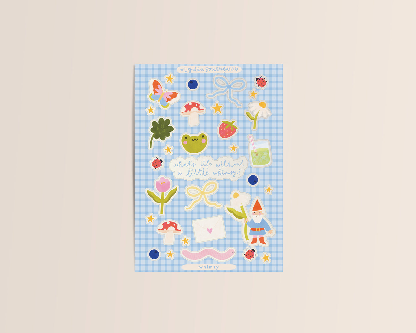Whimsy Clear Vinyl Sticker Sheet