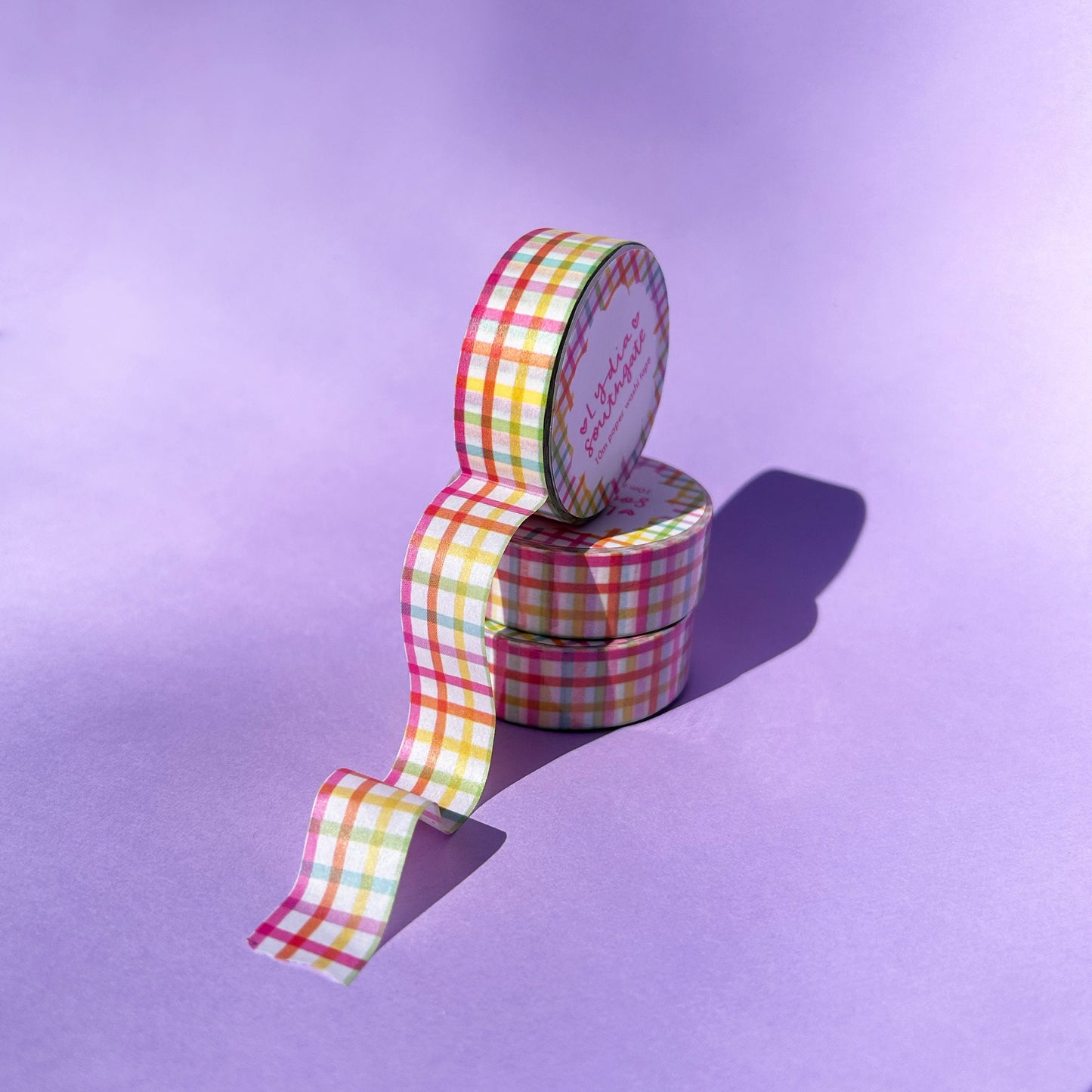 Rainbow Gingham Washi Tape