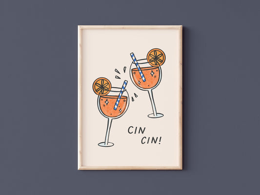 Italian Spritz Cin Cin Wall Art