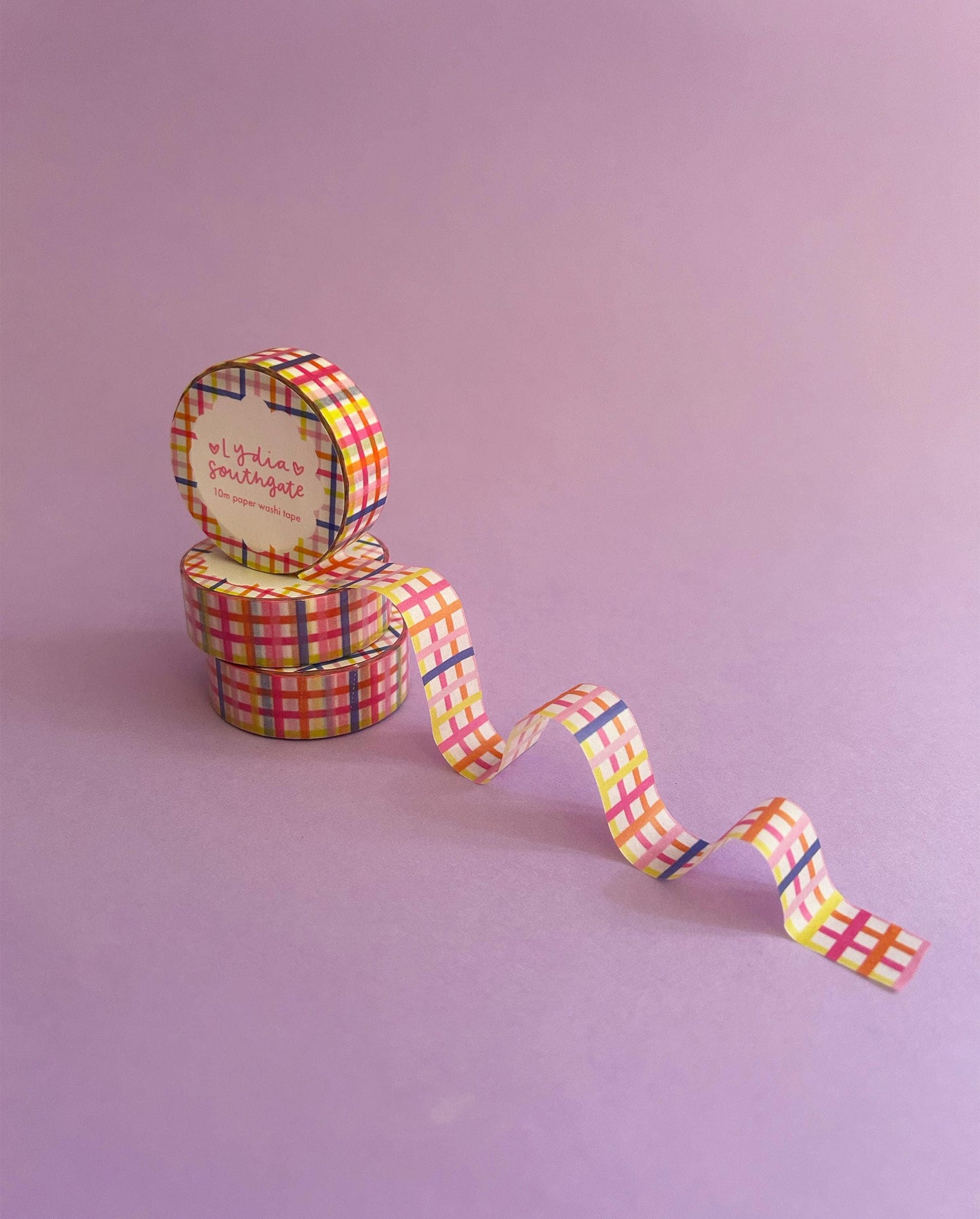 Multicoloured Gingham Washi Tape