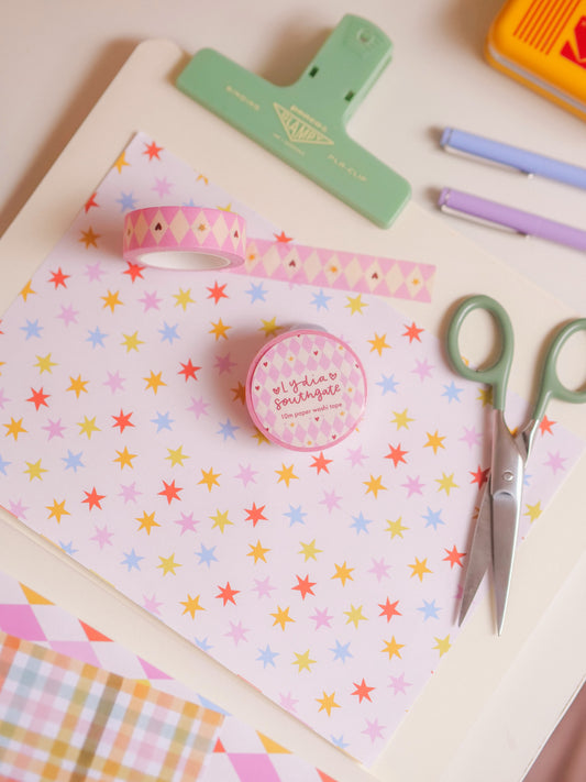 Blush Harlequin Washi Tape