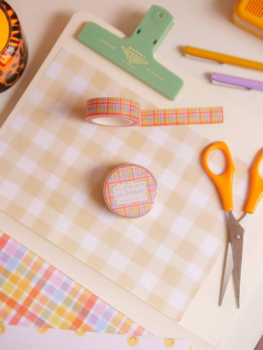 Sorbet Gingham Washi Tape