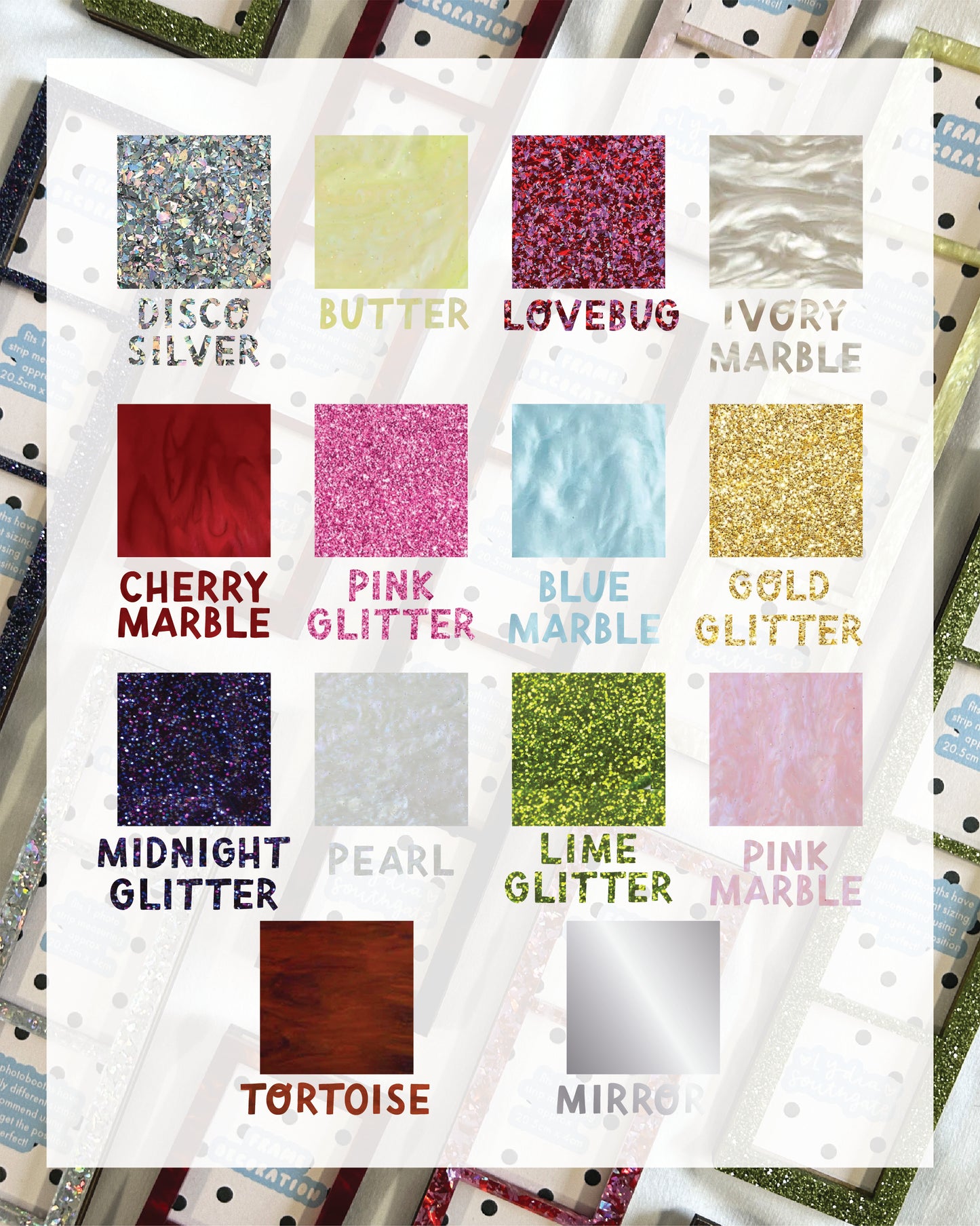 Photobooth Frame Magnet Decoration - MADE TO ORDER